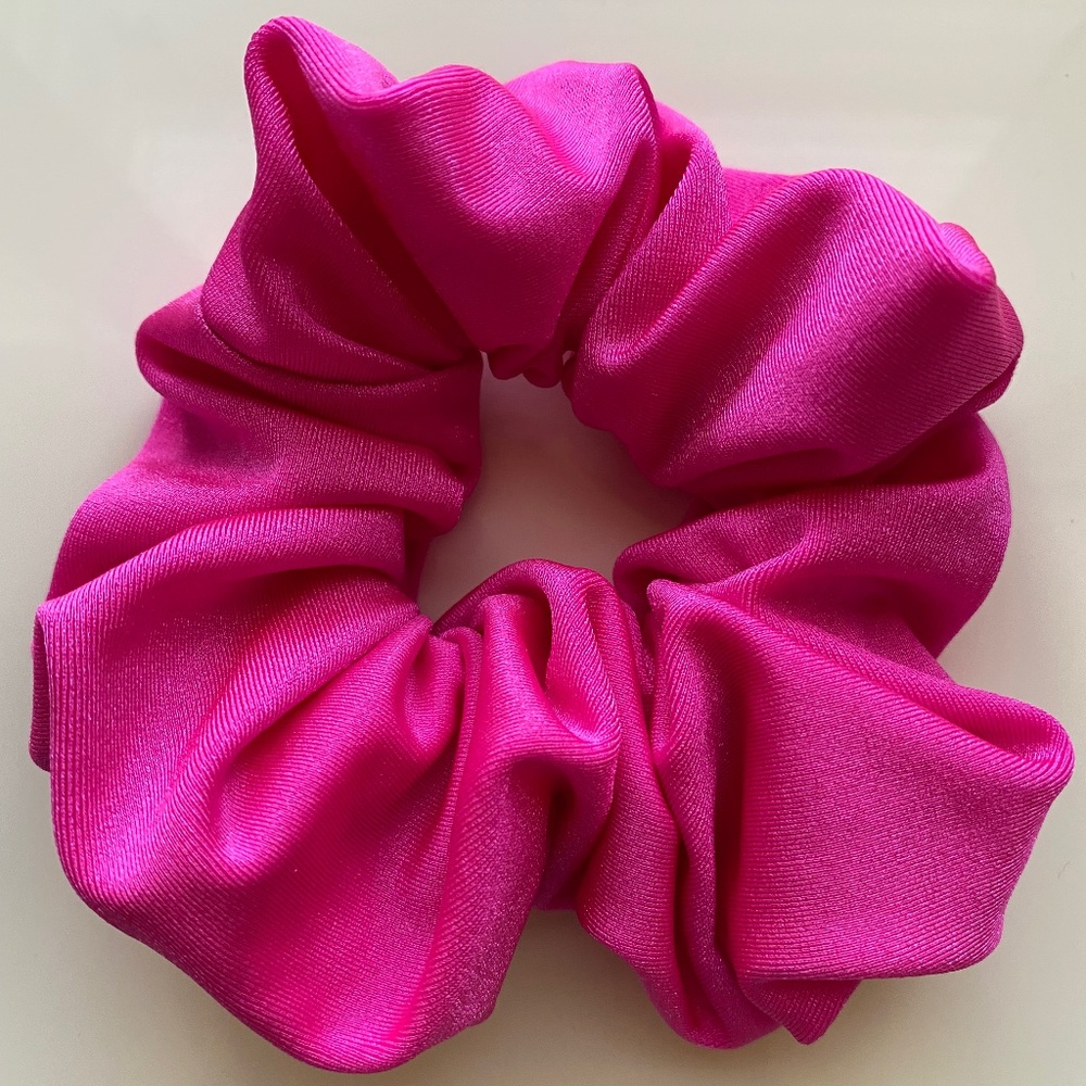 Hot pink scrunchy